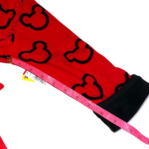 NWT Disney Junior Mickey Mouse Red Hooded Ears Toddler Kids Robe Size 3T - Picture 12 of 12